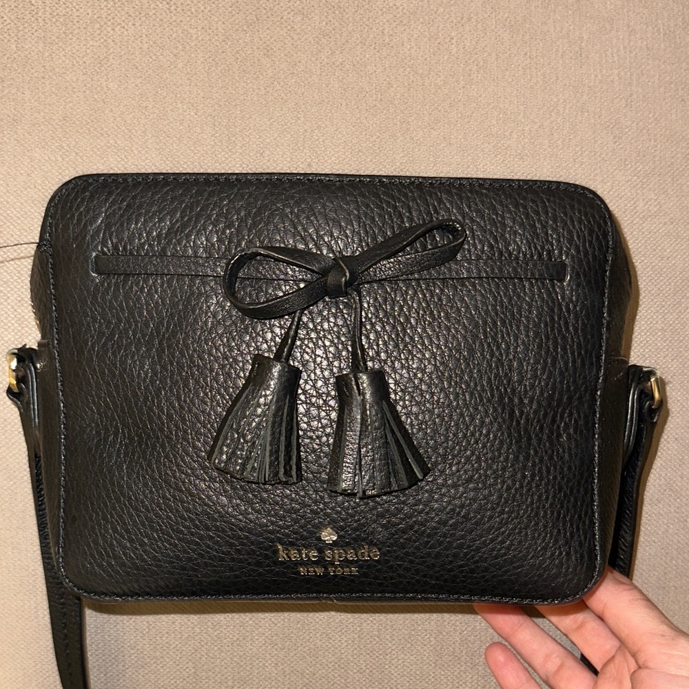 Kate Spade Black Pebbled Leather Crossbody Bag - Picture 10 of 10